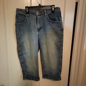 Women's Casual Blue Cropped Jeans